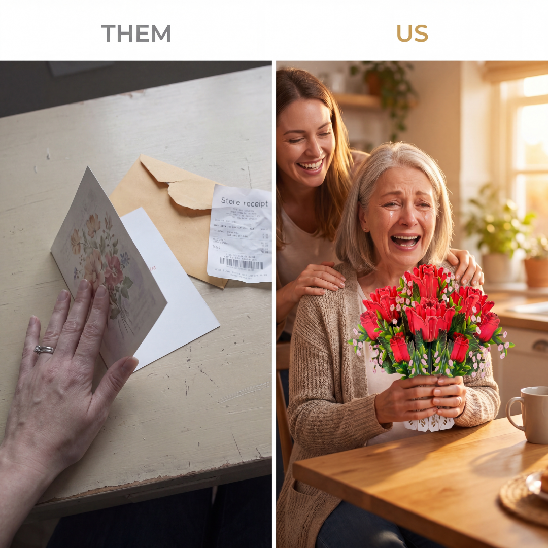 Amorei™  - Paper Love Flower Bouquet Pop-Up Card